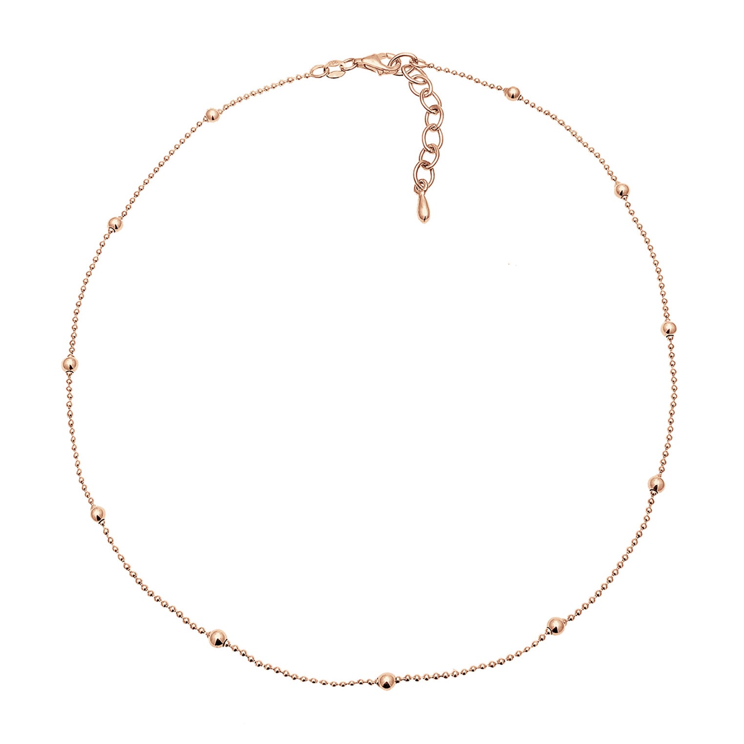 Roségold - Elli | Kugel-Choker | 925 Sterling Silber Rosegold