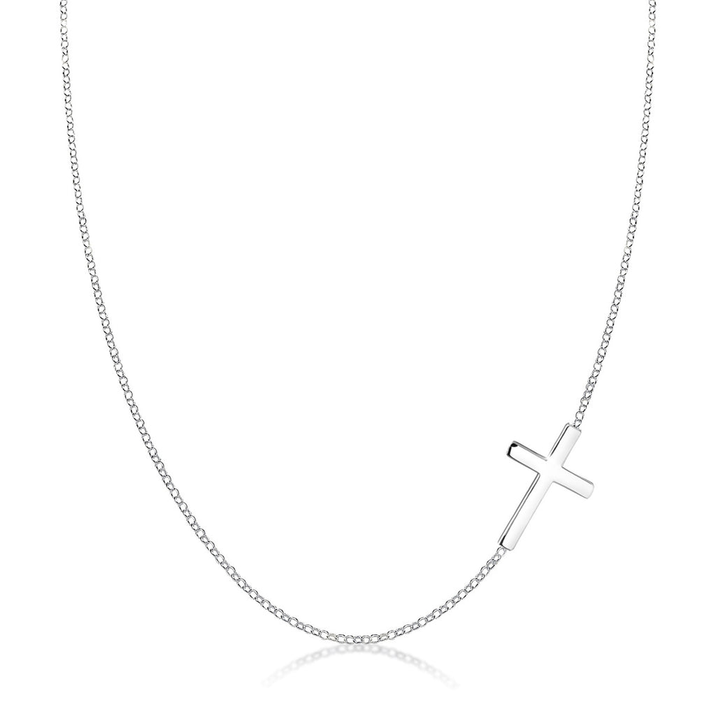 Silber - Elli | Halskette Kreuz Basic | 925er Sterling Silber