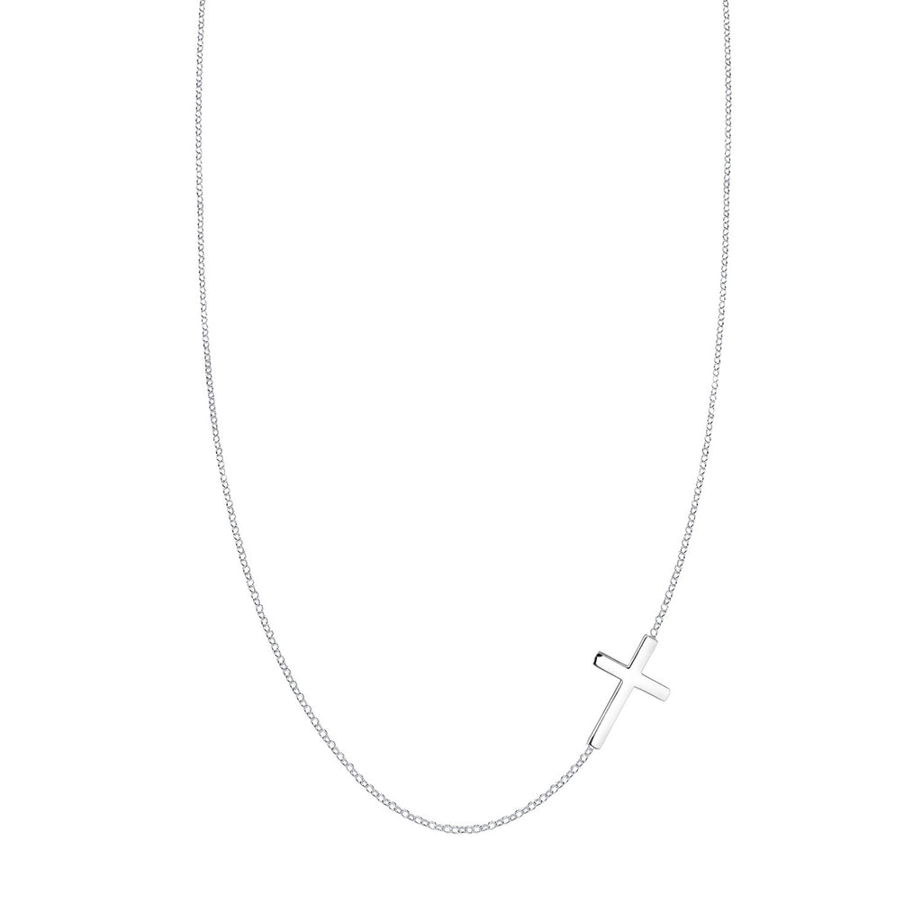 Silber - Elli | Halskette Kreuz Basic | 925er Sterling Silber