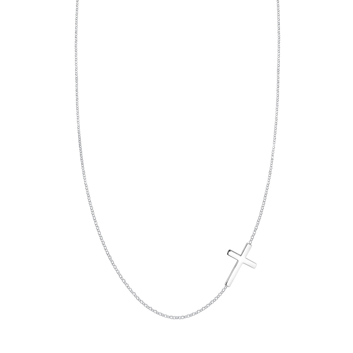 Silber - Elli | Halskette Kreuz Basic | 925er Sterling Silber