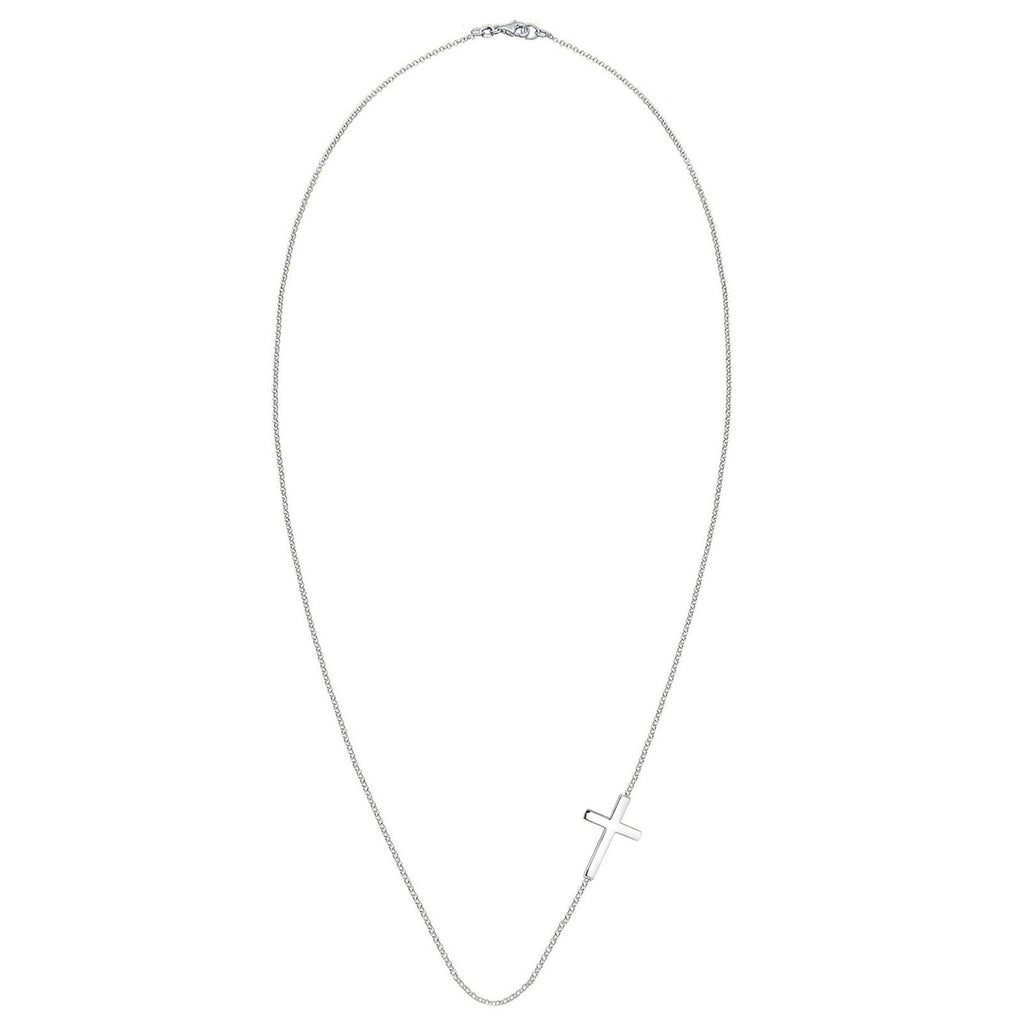 Silber - Elli | Halskette Kreuz Basic | 925er Sterling Silber