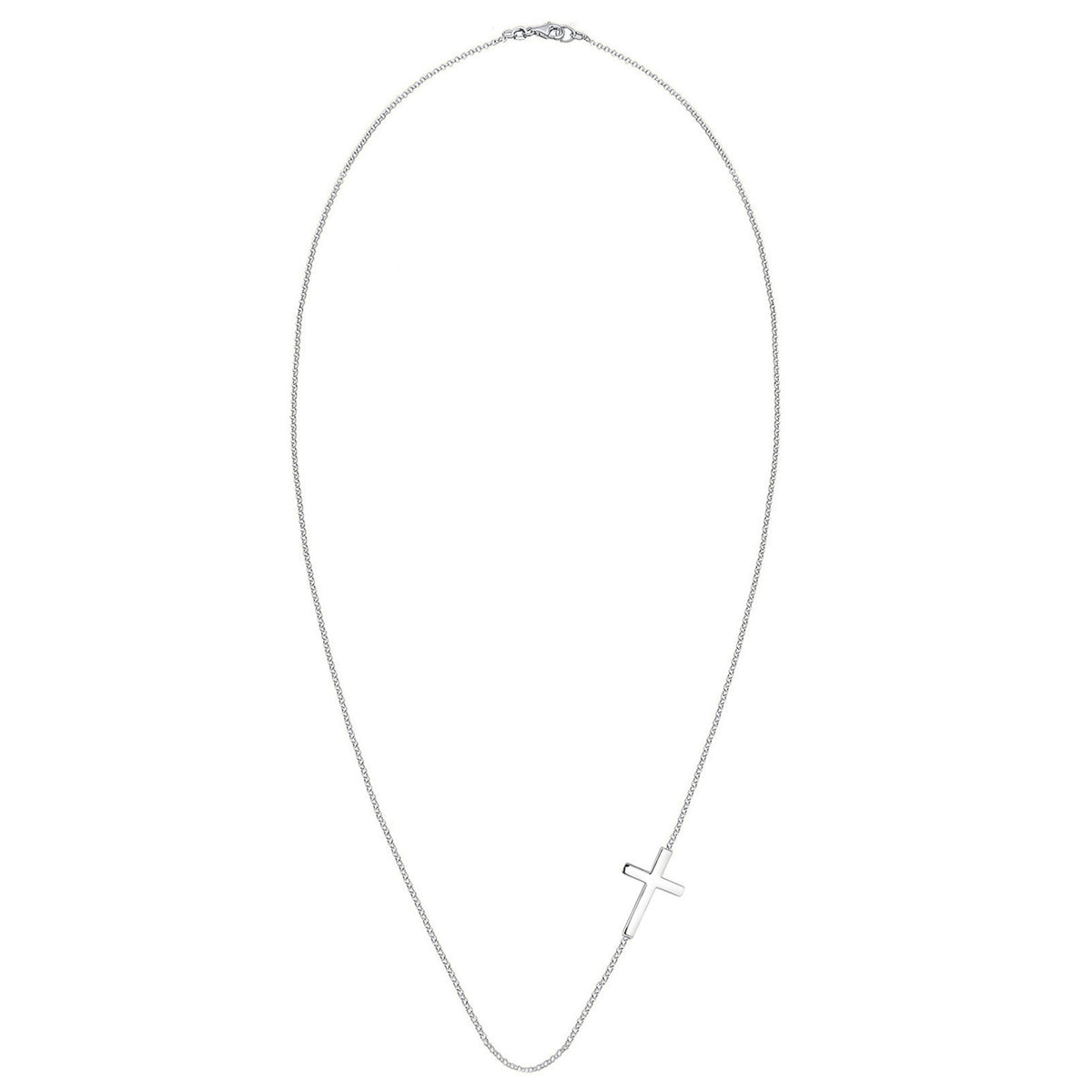 Silber - Elli | Halskette Kreuz Basic | 925er Sterling Silber