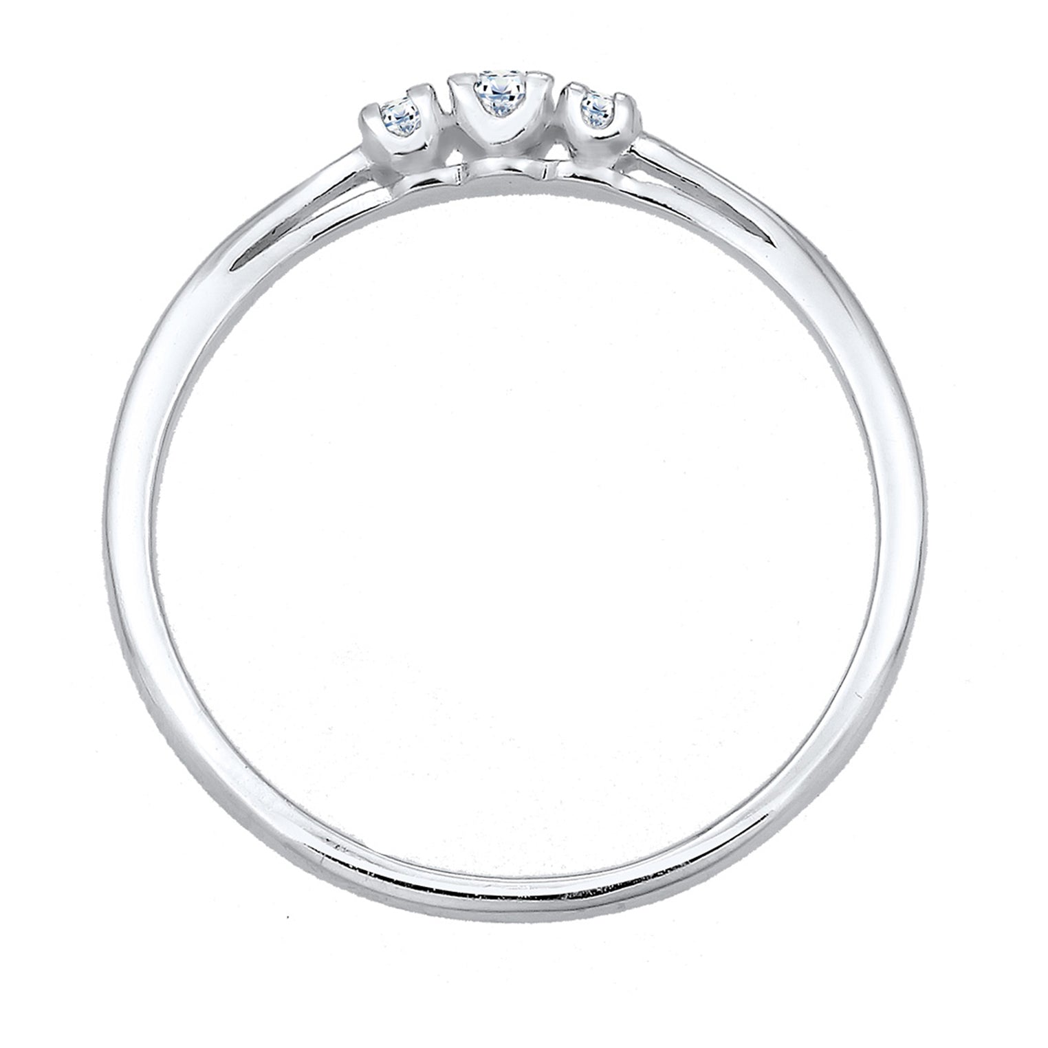 Silber - Elli DIAMONDS | Verlobungsring | Diamant ( Weiß, 0,06 ct ) | 925er Sterling Silber