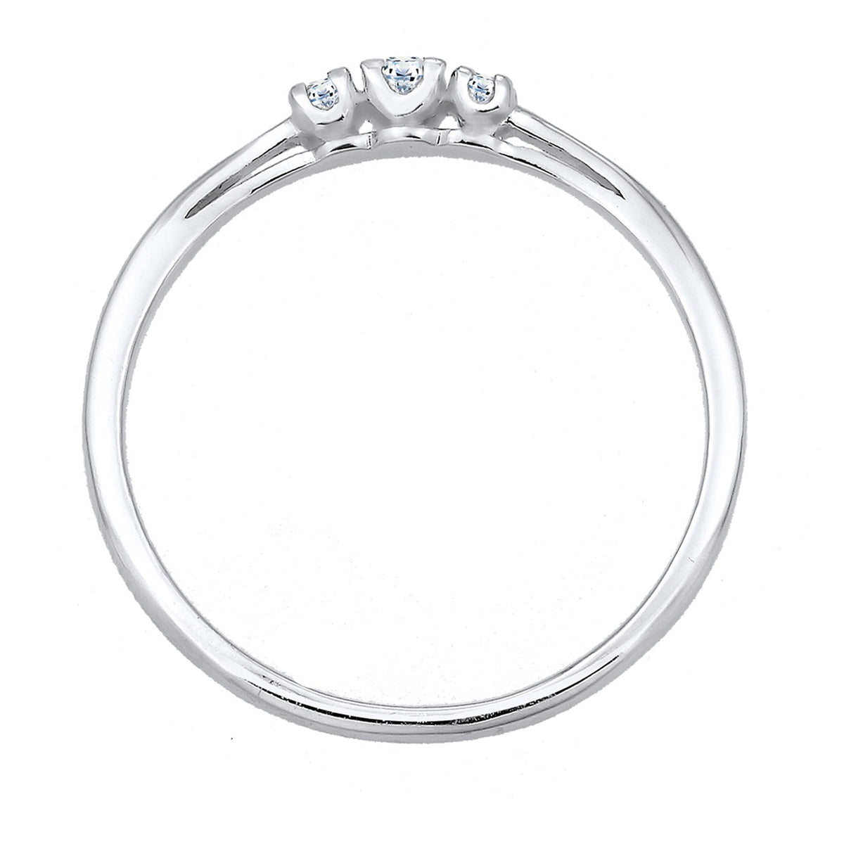 Silber - Elli DIAMONDS | Verlobungsring | Diamant ( Weiß, 0,06 ct ) | 925er Sterling Silber