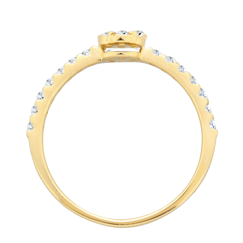 Gold - Elli PREMIUM | Verlobungsring | Topas ( Weiß ) | 585 Gelbgold