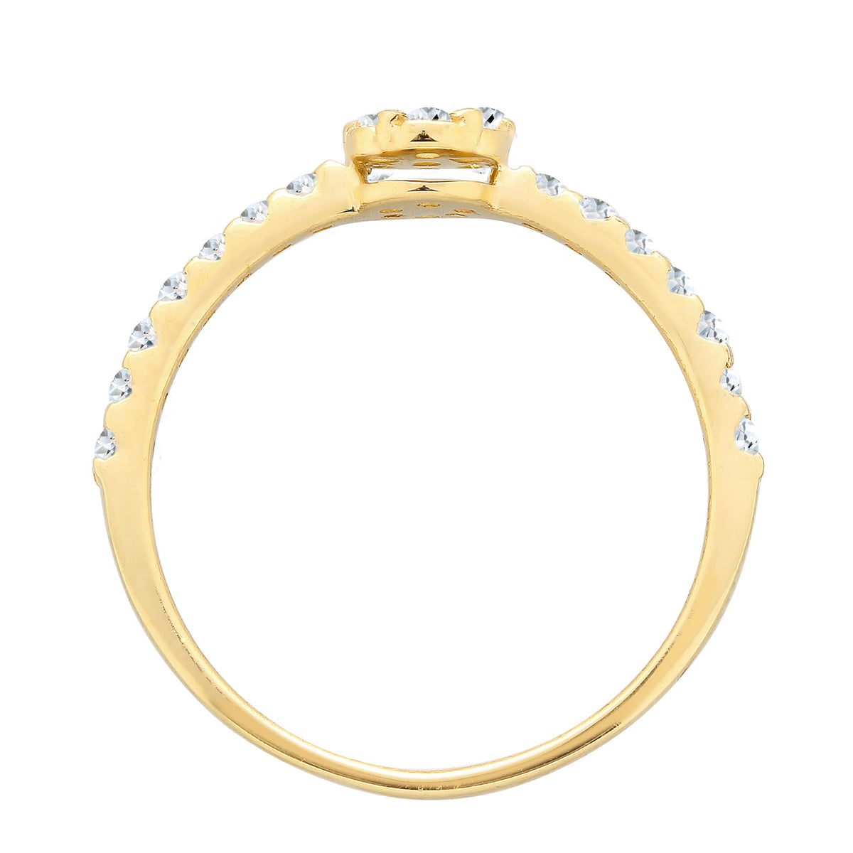 Gold - Elli PREMIUM | Verlobungsring | Topas ( Weiß ) | 585 Gelbgold