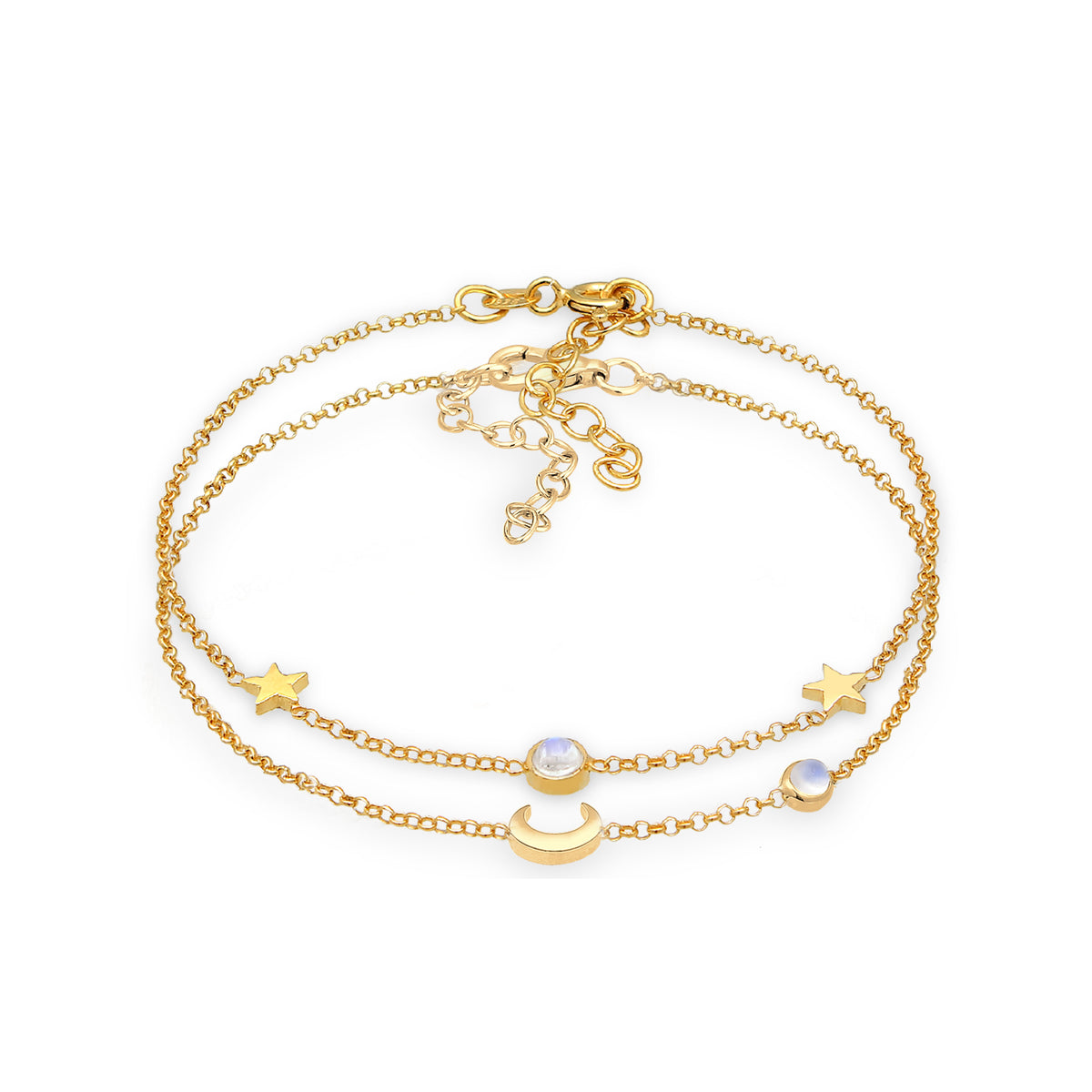 Half Moon & Star Mondsteinarmbänder Schmuck Set