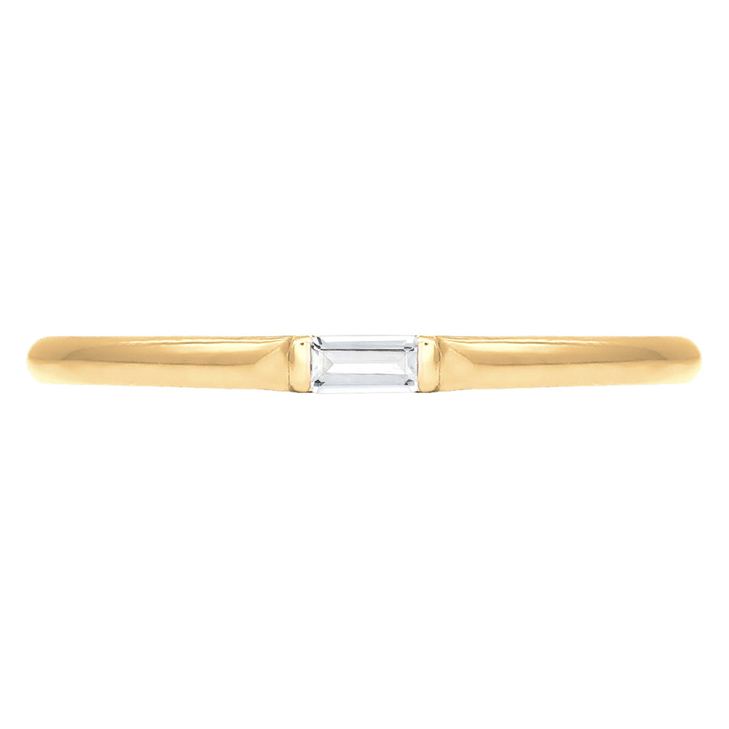 Gold - Elli PREMIUM | Verlobungsring | Topas ( Weiß ) | 585 Gelbgold