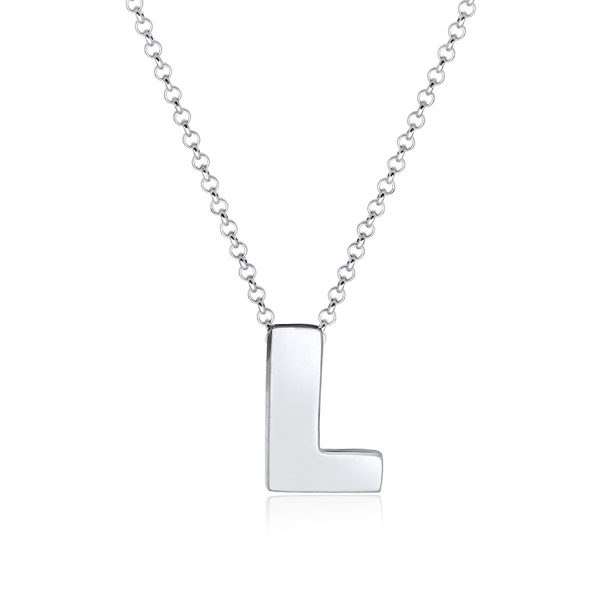 Silber - Elli | Halskette Buchstabe L | 925er Sterling Silber