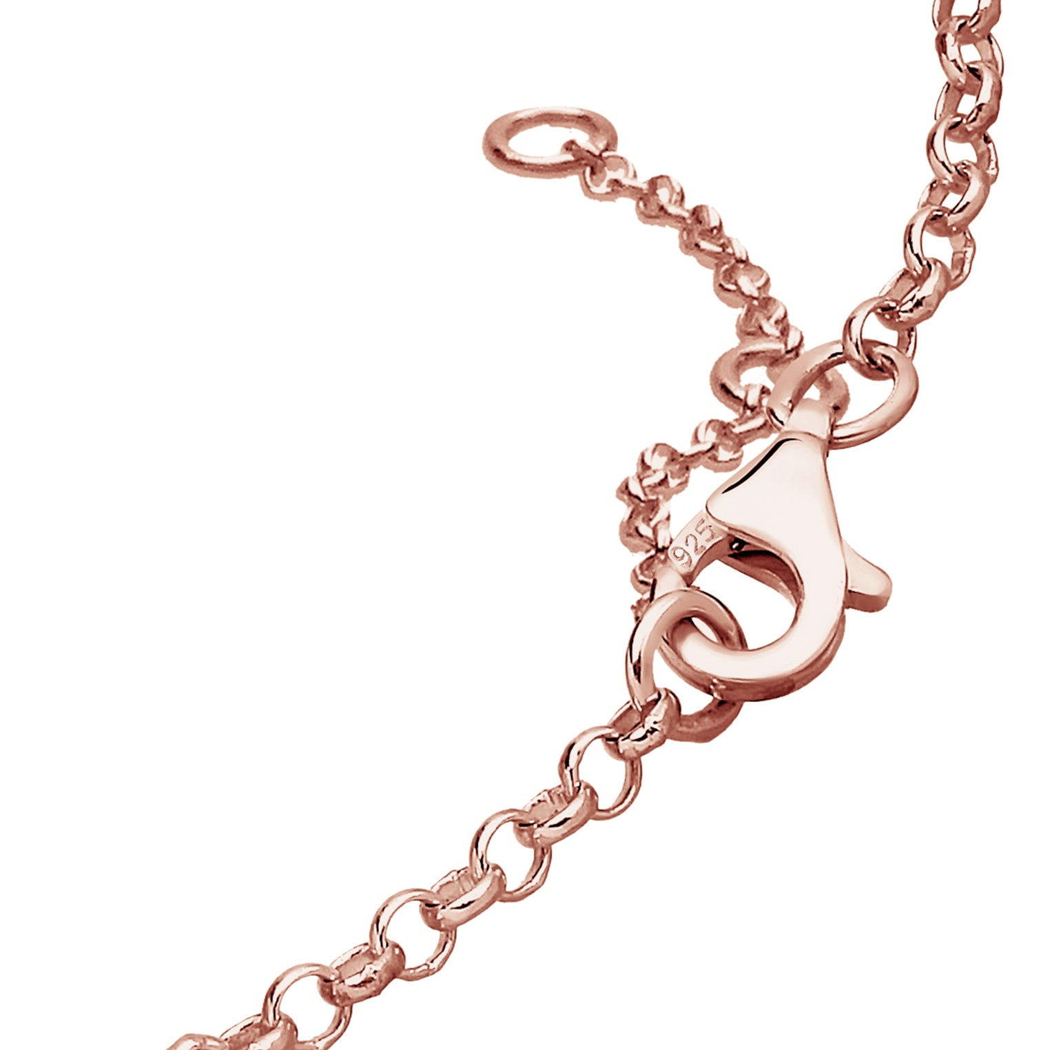 Roségold - Elli | Armband Kugel | Kristall ( Braun ) | 925 Sterling Silber Rosegold