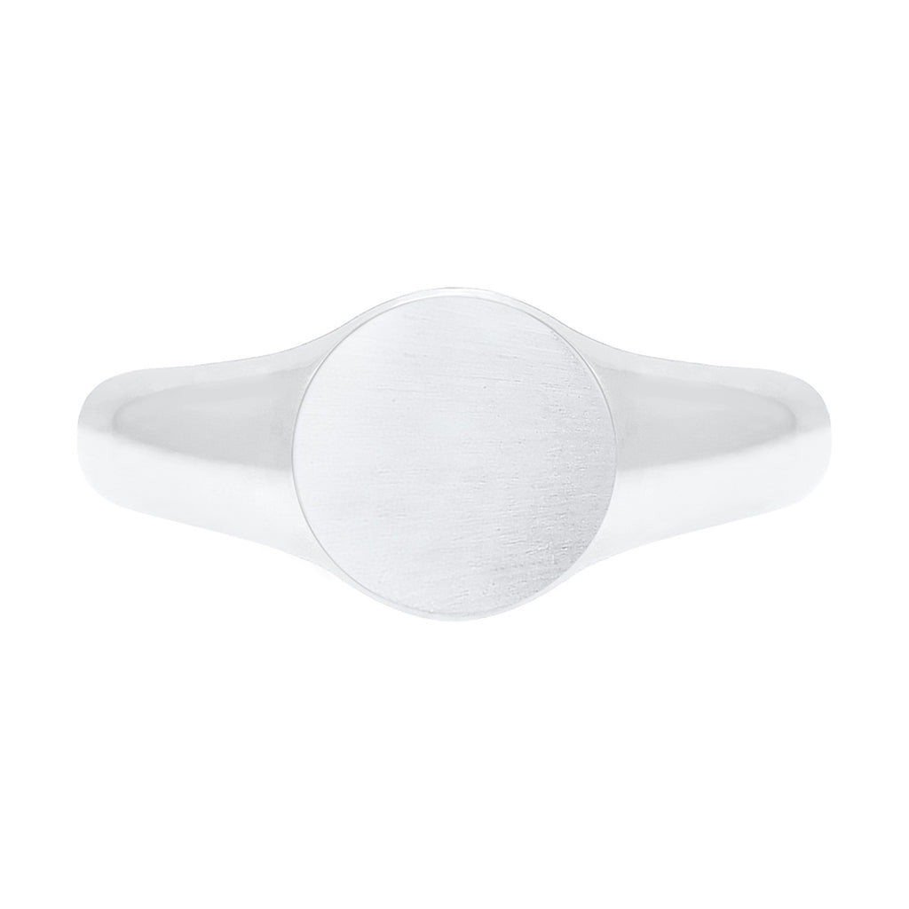 Silber - Elli | Siegelring Matt | 925er Sterling Silber