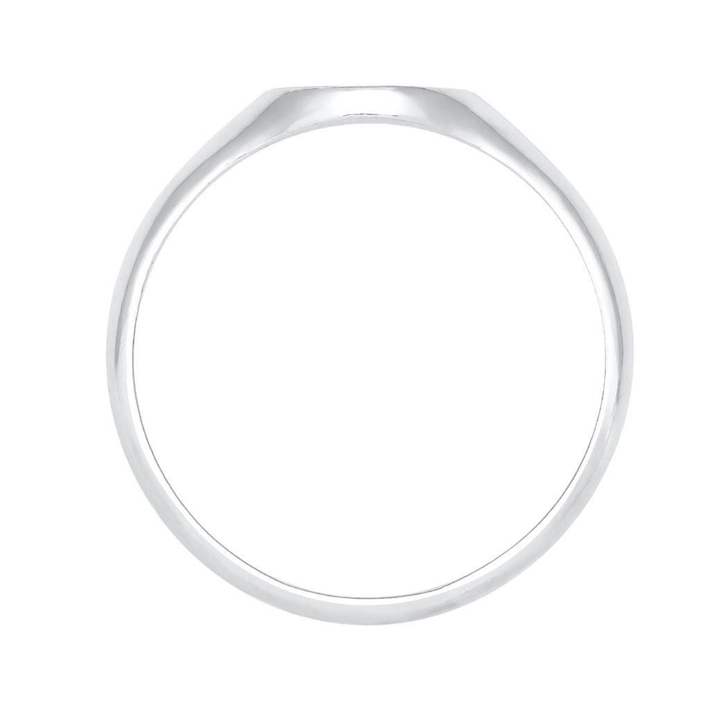 Silber - Elli | Siegelring Matt | 925er Sterling Silber