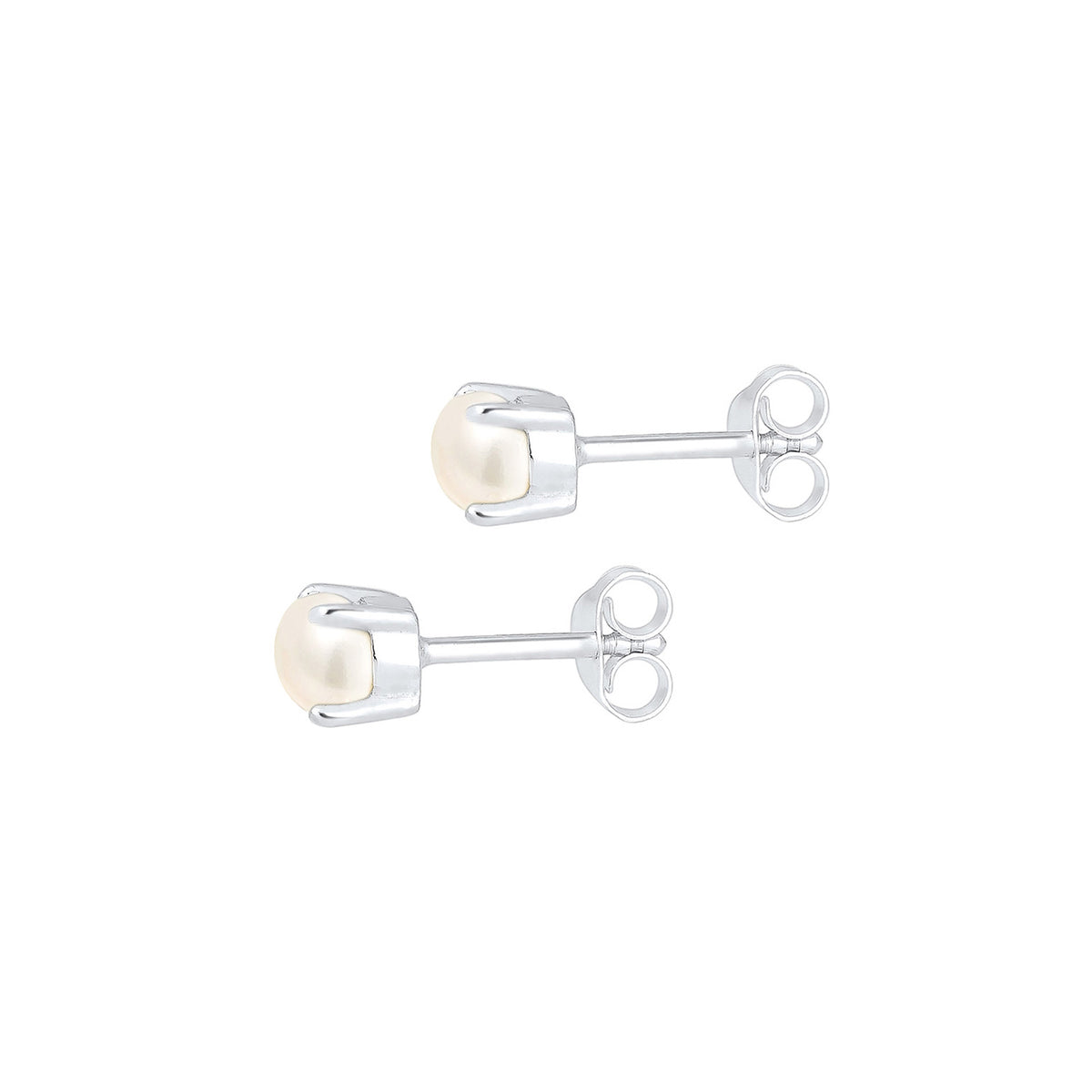 Silber - Elli | Ohrstecker | Süßwasserperle | 925er Sterling Silber