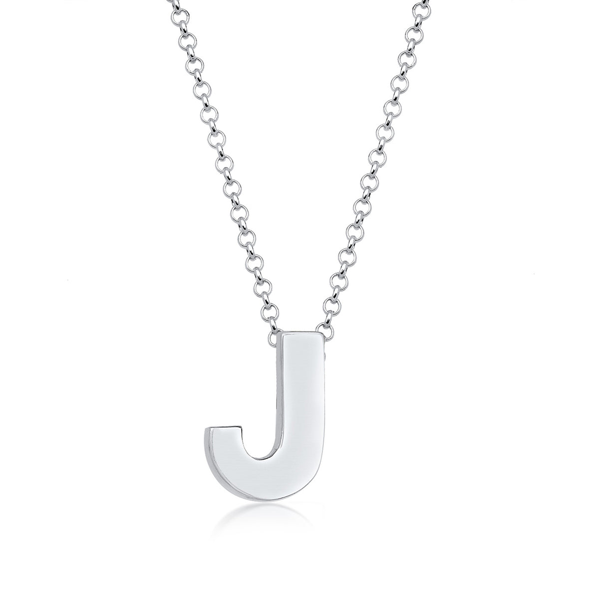 Silber - Elli | Halskette Buchstabe J | 925er Sterling Silber