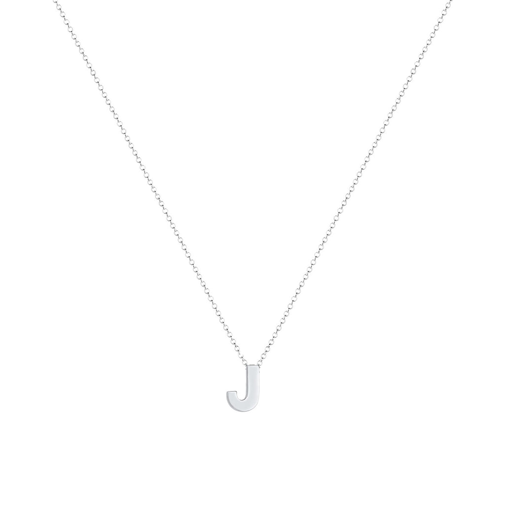 Silber - Elli | Halskette Buchstabe J | 925er Sterling Silber