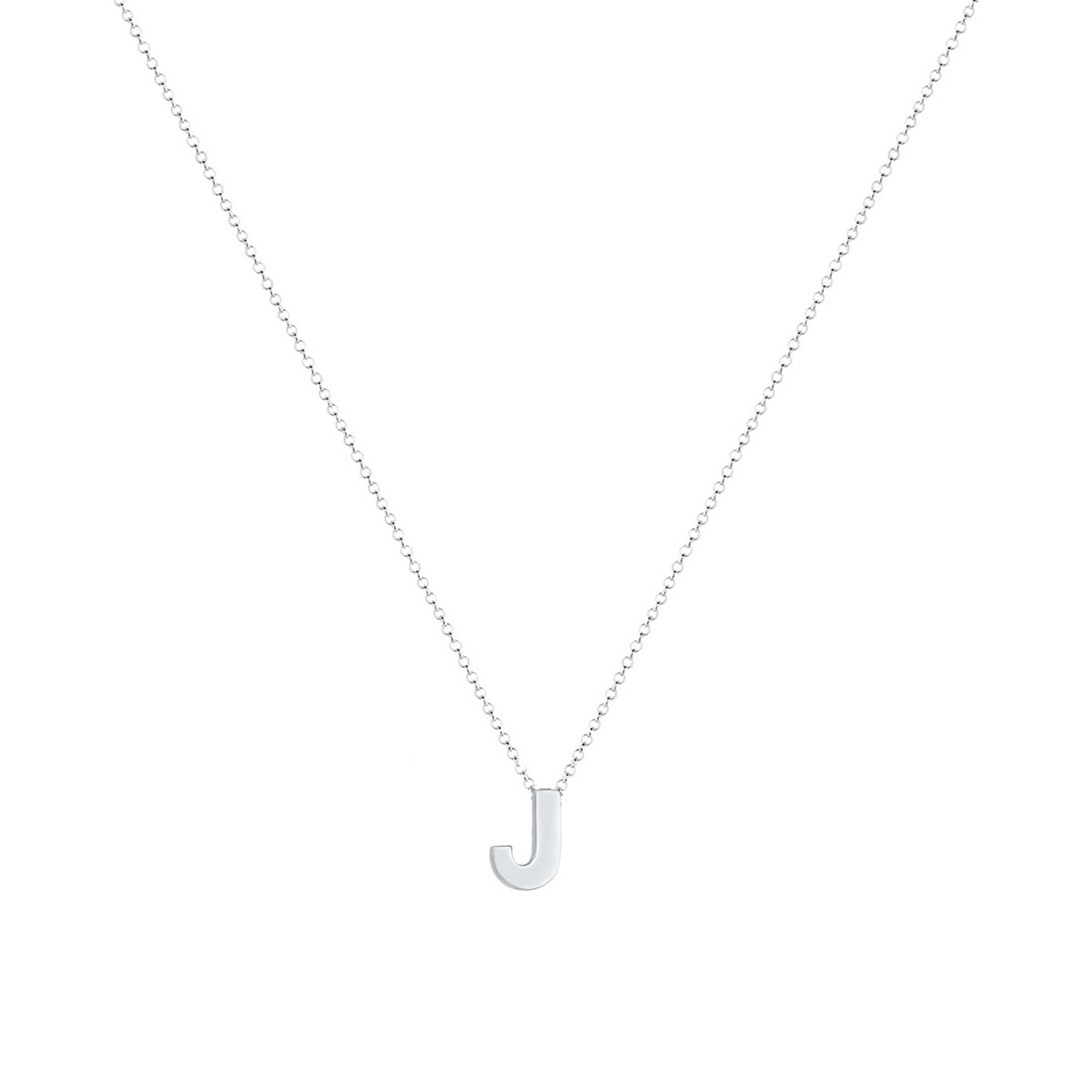 Silber - Elli | Halskette Buchstabe J | 925er Sterling Silber