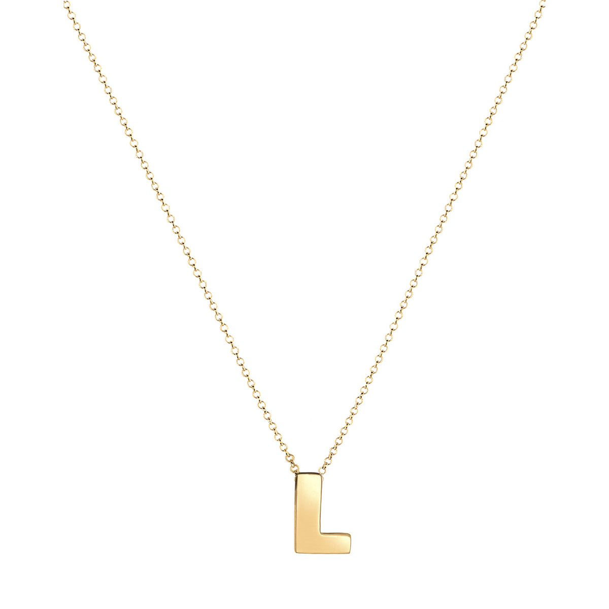 Gold - Elli | Halskette Buchstabe L | 925 Sterling Silber vergoldet