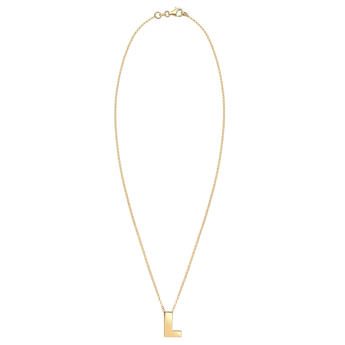 Gold - Elli | Halskette Buchstabe L | 925 Sterling Silber vergoldet