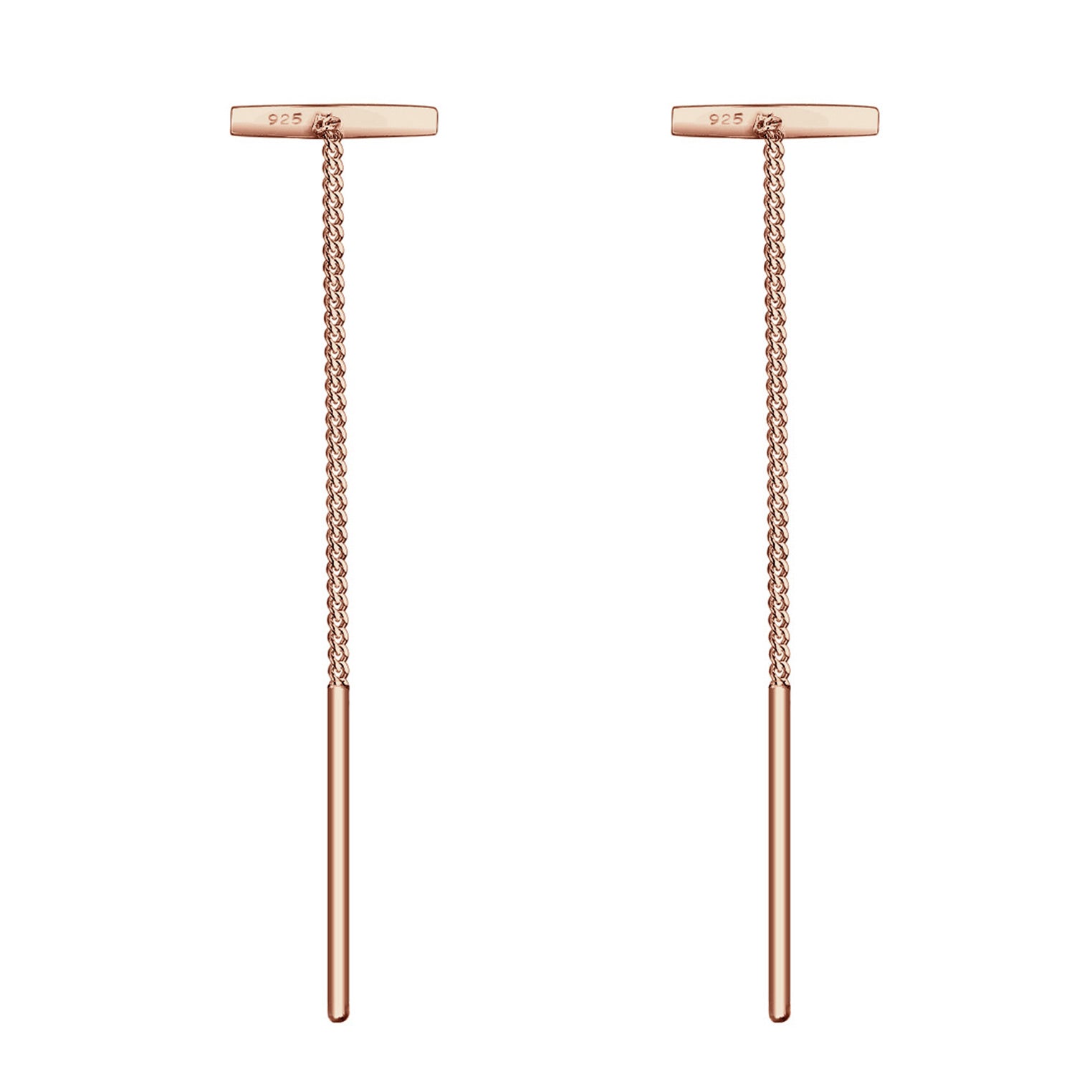 Roségold - Elli | Ohrhänger Ear Chain | 925 Sterling Silber Rosegold
