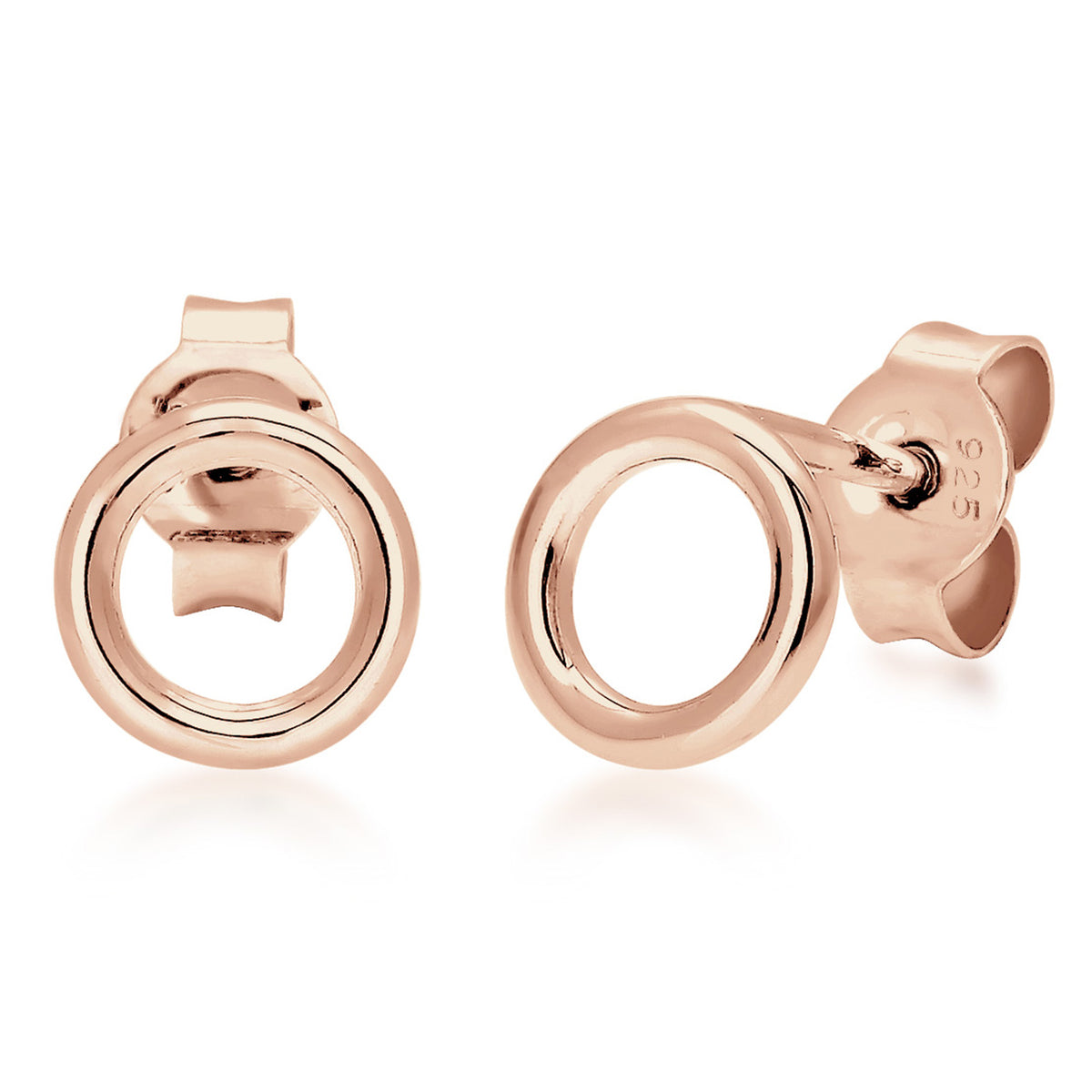 Roségold - Elli | Ohrstecker Geo | 925 Sterling Silber Rosegold