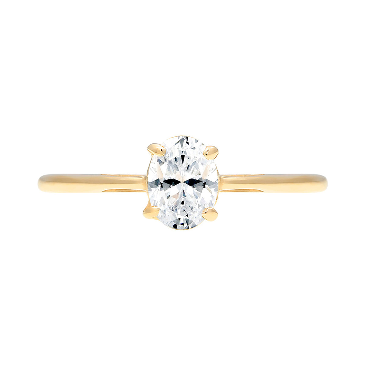 Gold - Elli PREMIUM | Verlobungsring | Topas ( Weiß ) | 585 Gelbgold