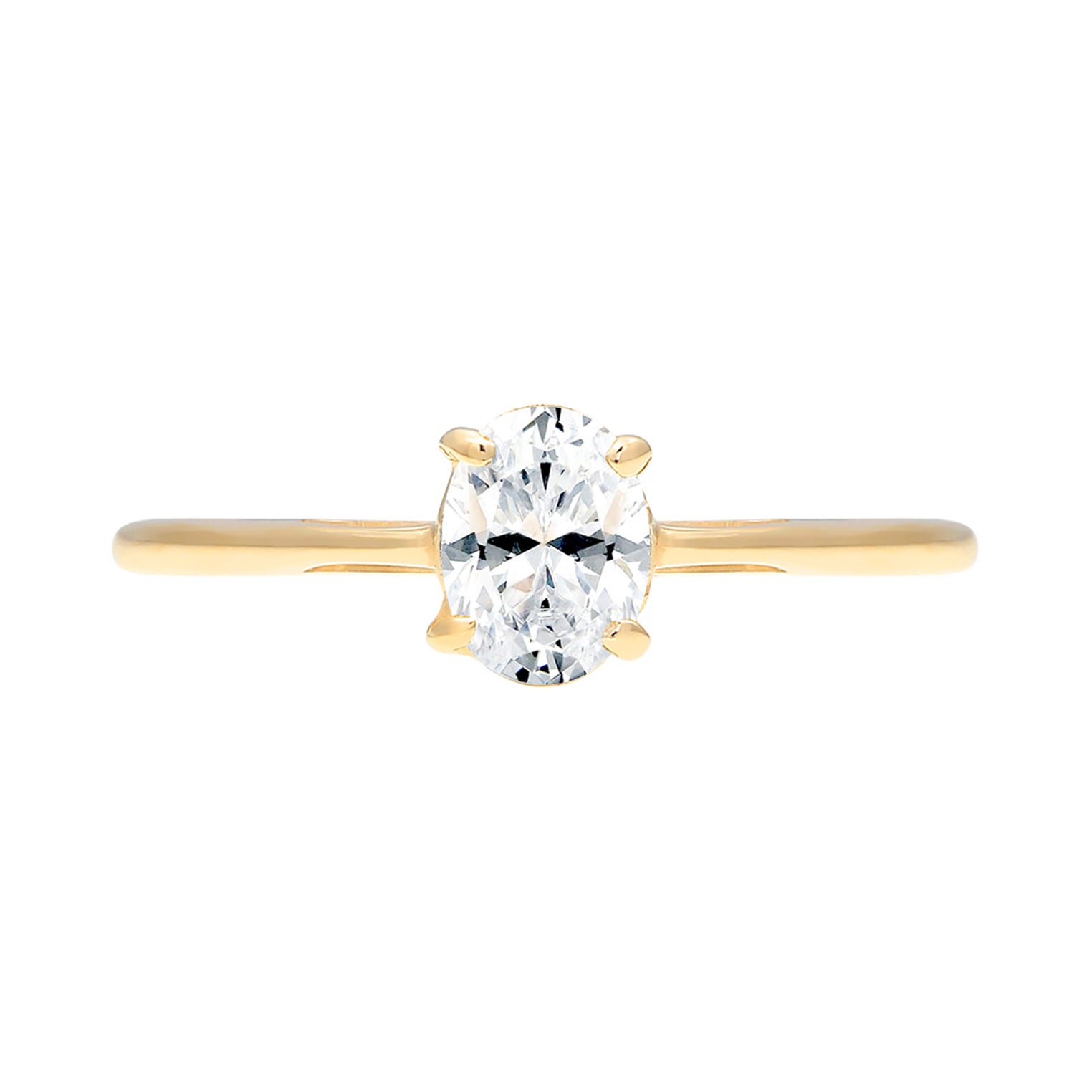 Gold - Elli PREMIUM | Verlobungsring | Topas ( Weiß ) | 585 Gelbgold