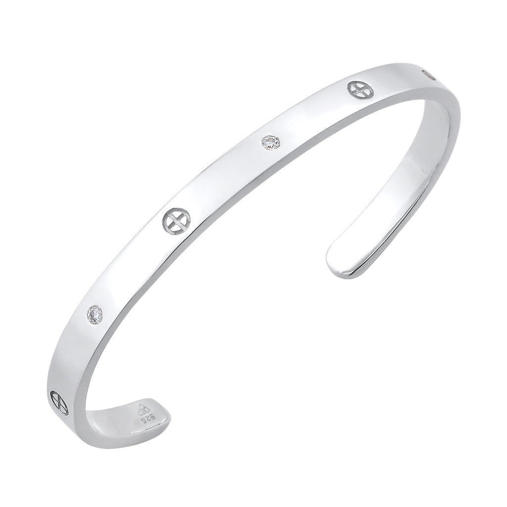 Silber - Elli PREMIUM | Armreif | Zirkonia (Weiß) | 925er Sterling Silber