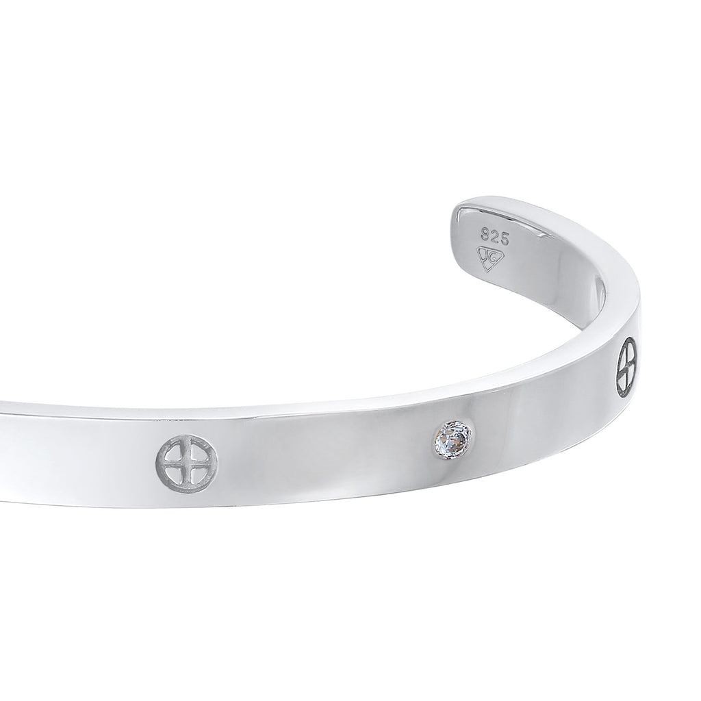 Silber - Elli PREMIUM | Armreif | Zirkonia (Weiß) | 925er Sterling Silber