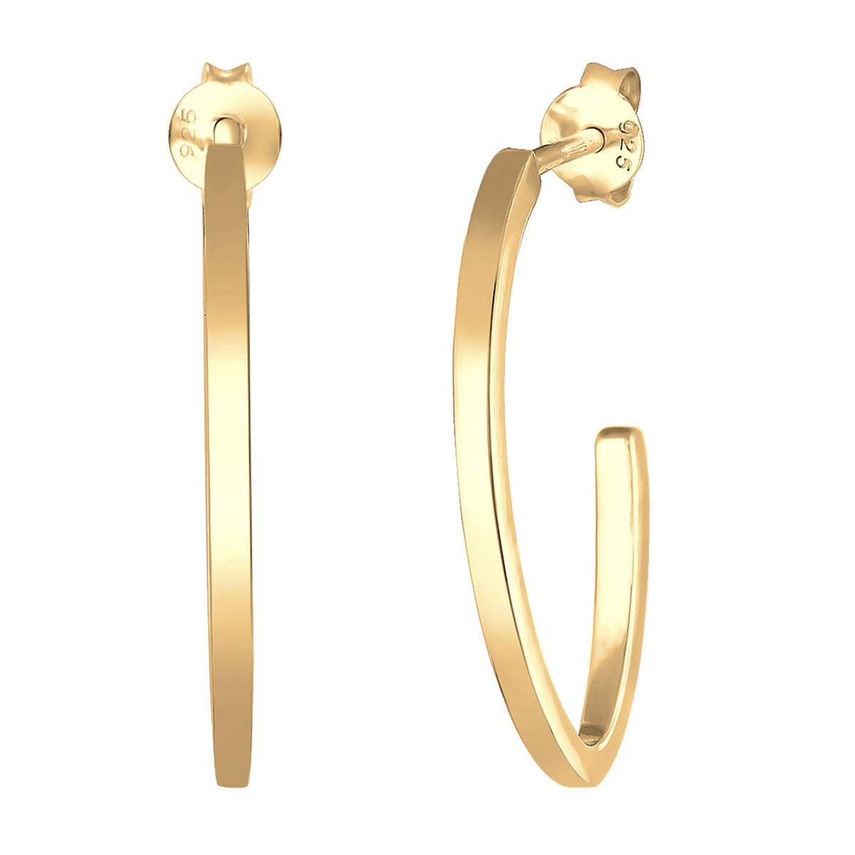 Gold - Elli | Creole | 925 Sterling Silber vergoldet