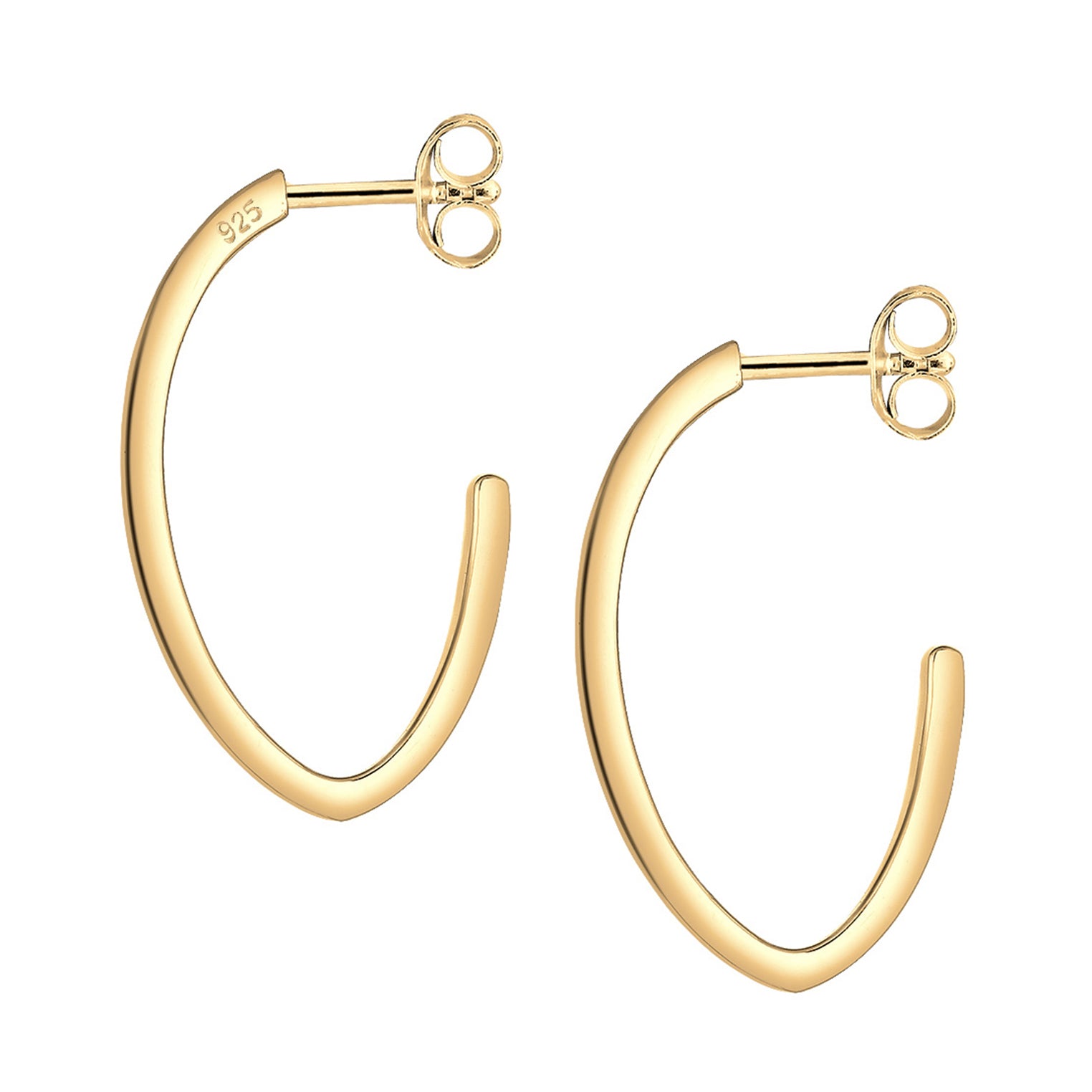 Gold - Elli | Creole | 925 Sterling Silber vergoldet