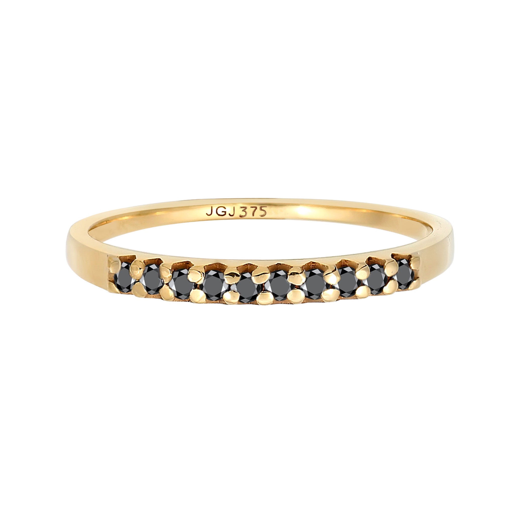Gold - Elli DIAMONDS | Ring | Diamant ( Schwarz, 0,15 ct ) | 375 Gelbgold