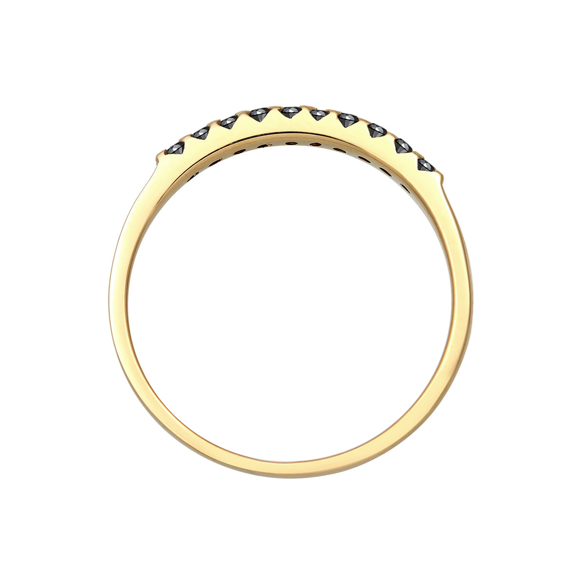 Gold - Elli DIAMONDS | Ring | Diamant ( Schwarz, 0,15 ct ) | 375 Gelbgold