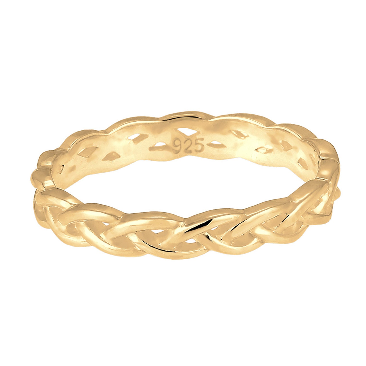 Gold - Elli | Ring Knoten | 925 Sterling Silber vergoldet