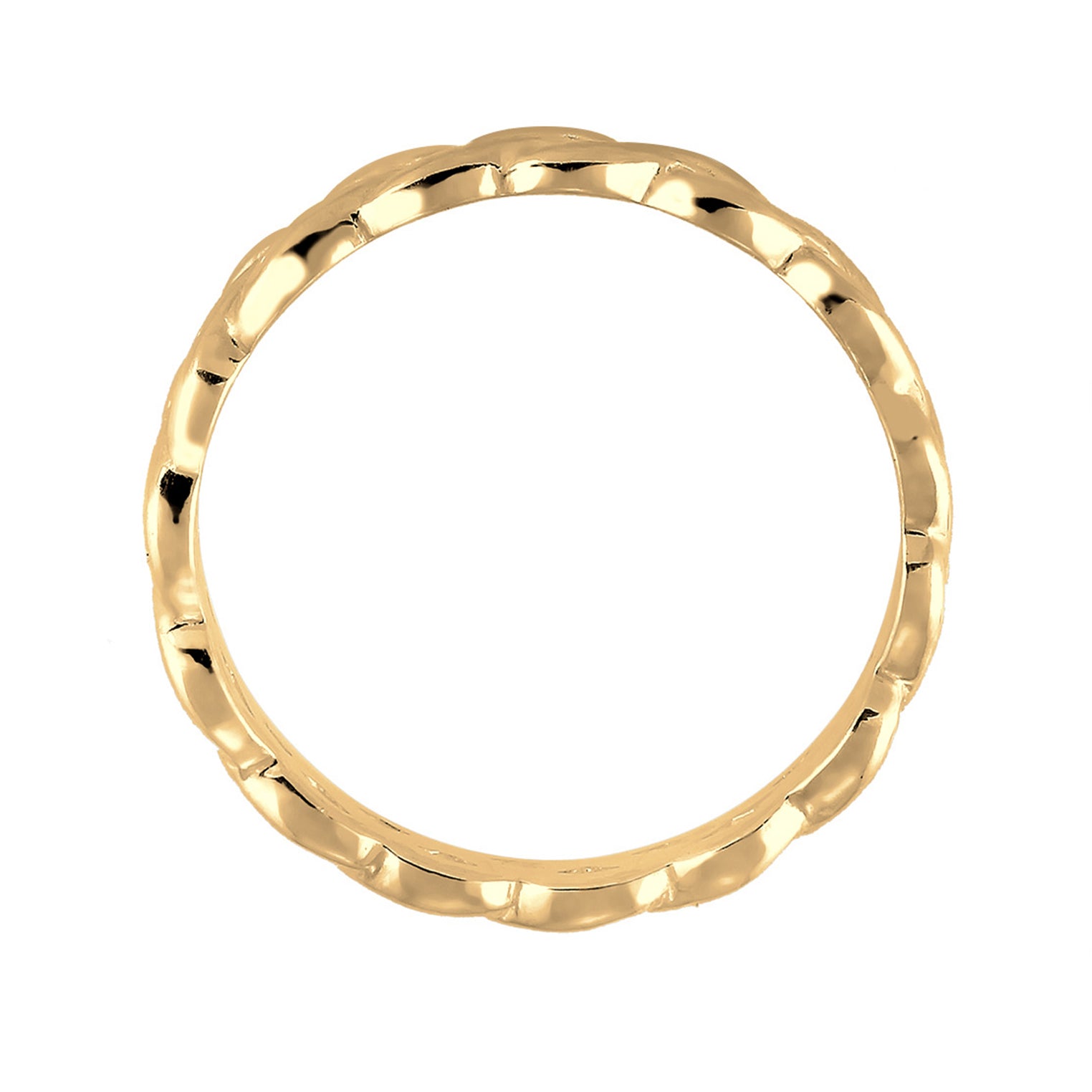 Gold - Elli | Ring Knoten | 925 Sterling Silber vergoldet