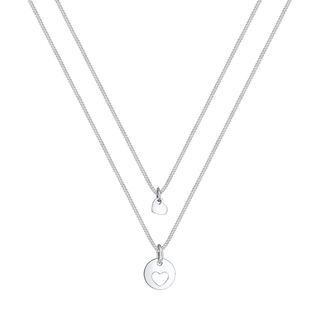 Silber - Elli | Halskettenset Herz Mutter Kind | 925 Sterling Silber