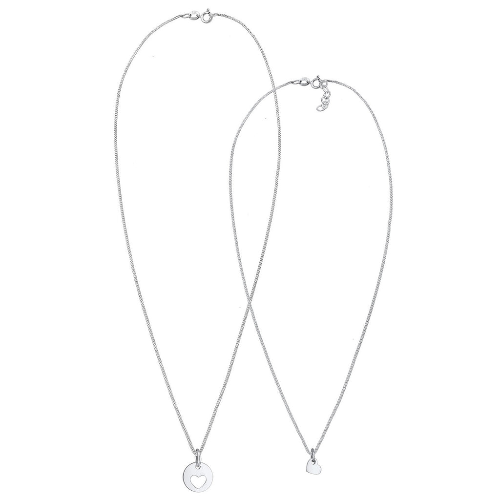 Silber - Elli | Halskettenset Herz Mutter Kind | 925 Sterling Silber