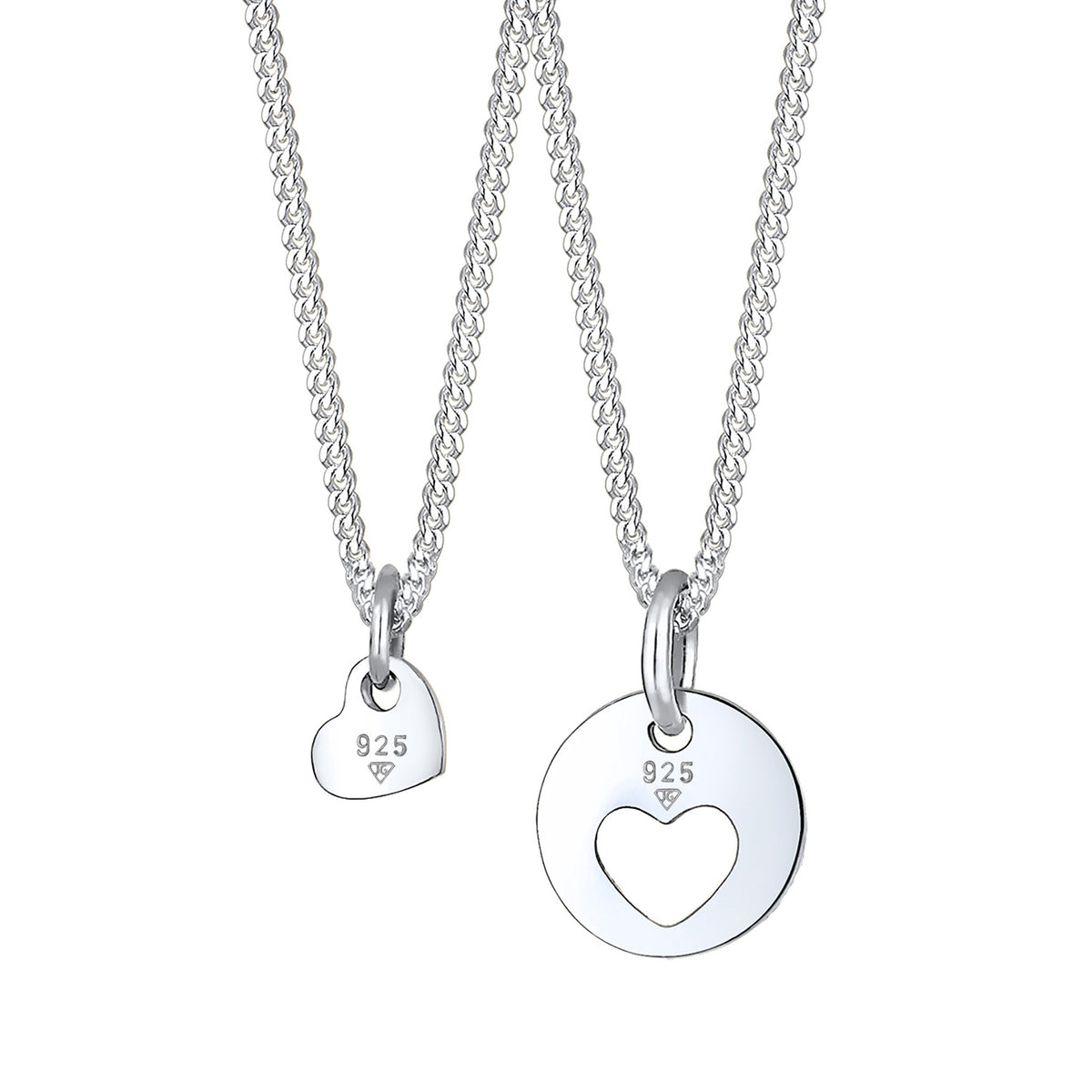 Silber - Elli | Halskettenset Herz Mutter Kind | 925 Sterling Silber