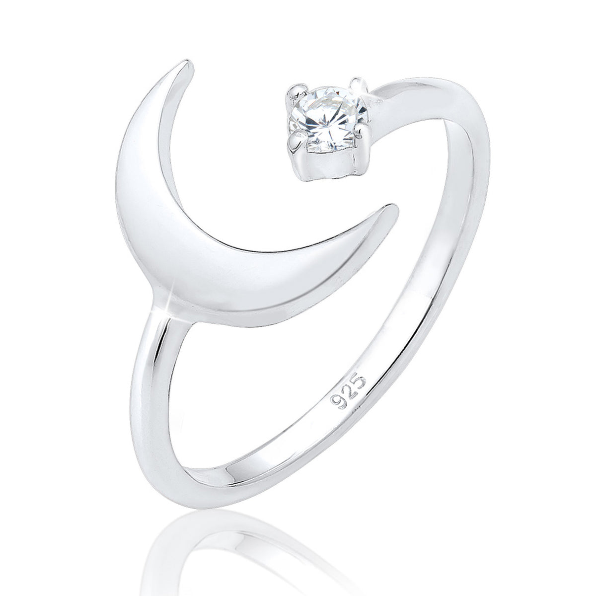 Silber - Elli | Ring Astro | Zirkonia ( Weiß ) | 925er Sterling Silber