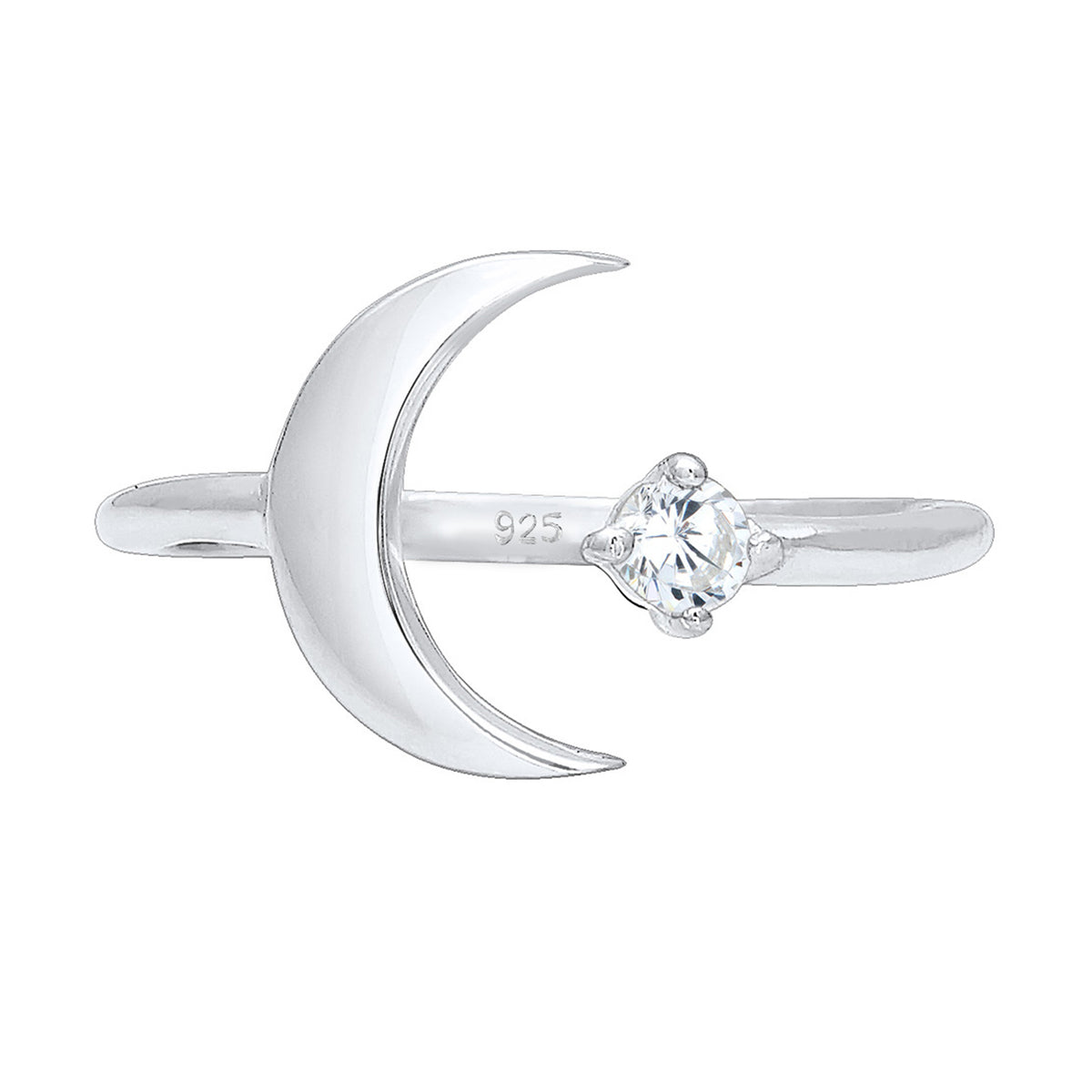 Silber - Elli | Ring Astro | Zirkonia ( Weiß ) | 925er Sterling Silber