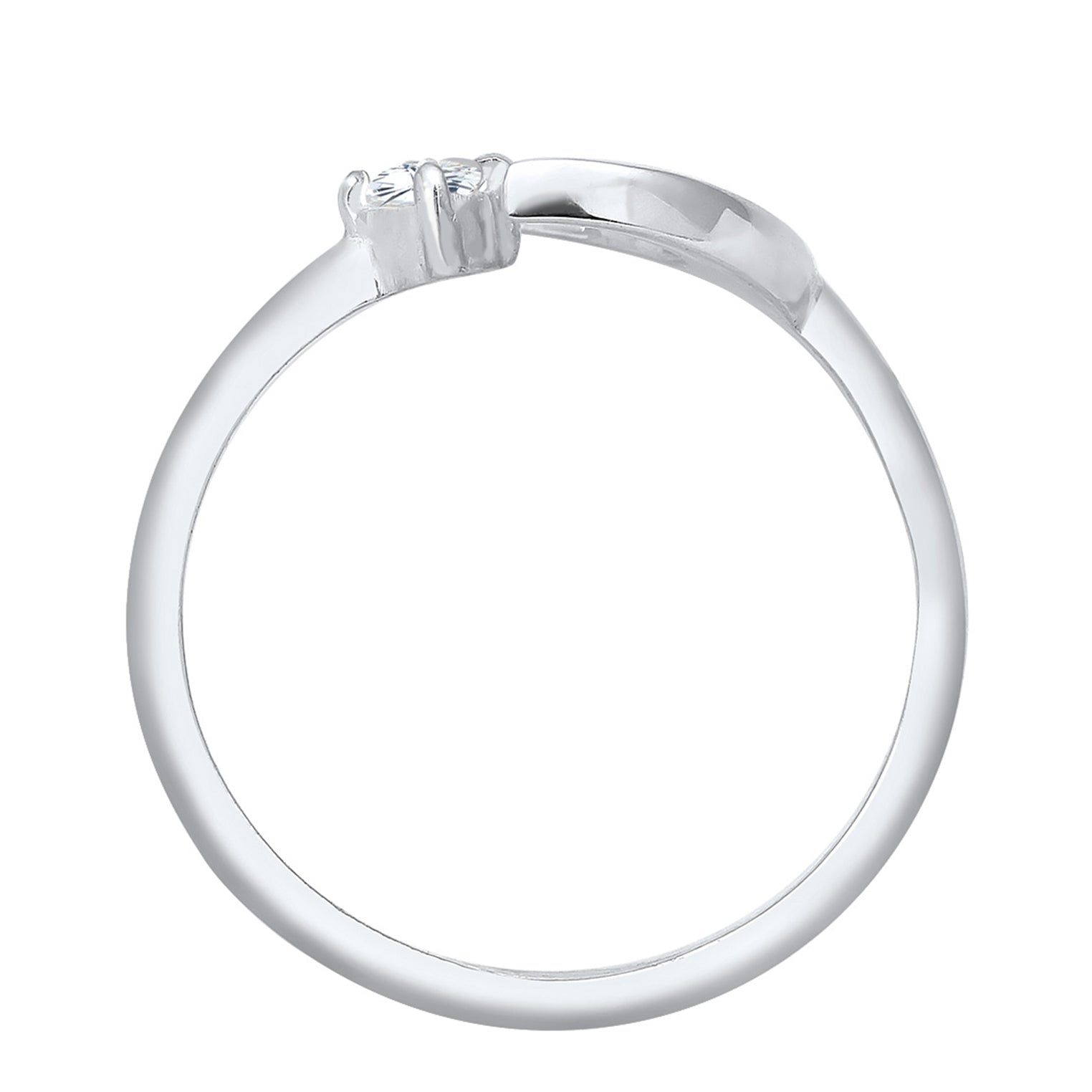 Silber - Elli | Ring Astro | Zirkonia ( Weiß ) | 925er Sterling Silber