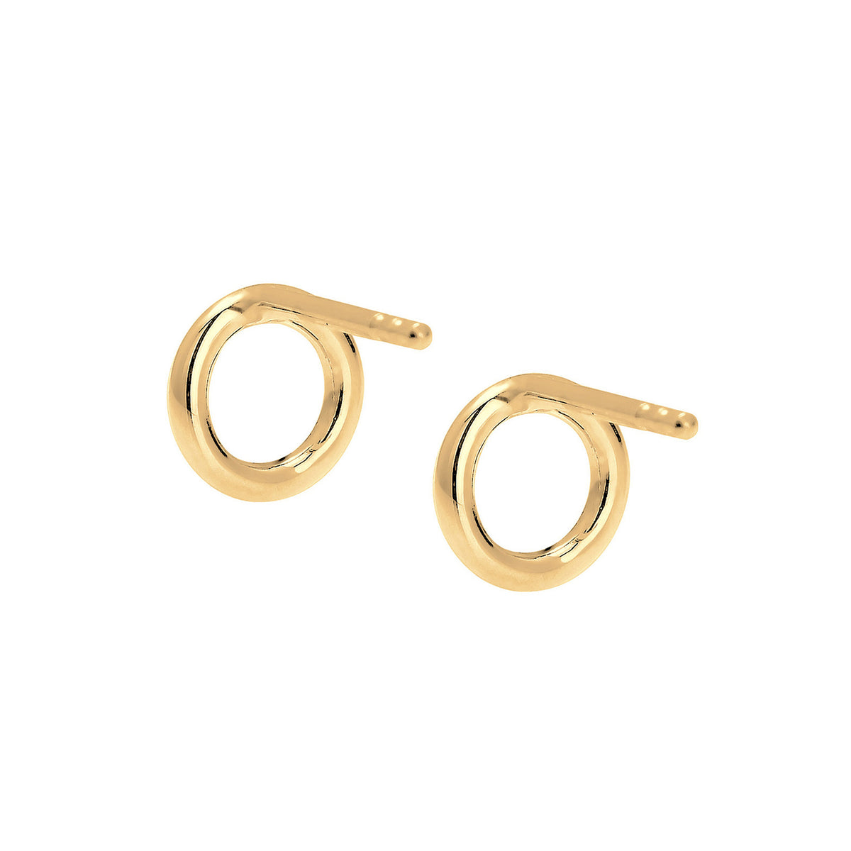 Gold - Elli PREMIUM | Ohrstecker Geo | 585 Gelbgold