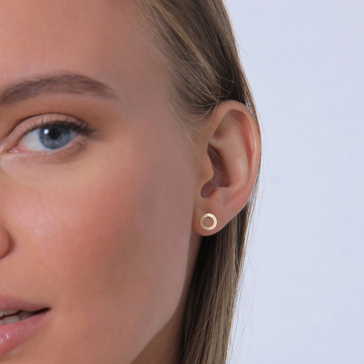 Gold - Elli PREMIUM | Ohrstecker Geo | 585 Gelbgold