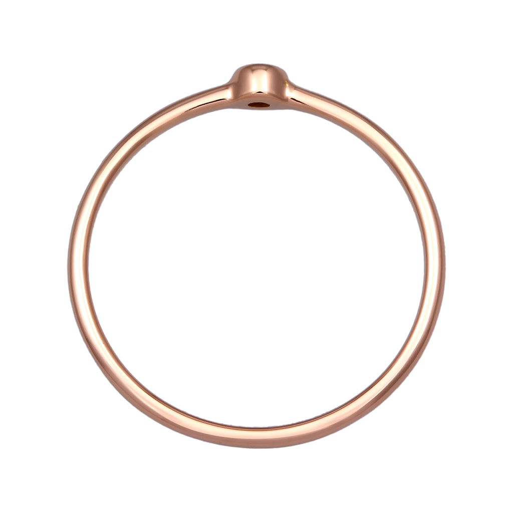 Roségold - Elli DIAMONDS | Ring | Diamant ( Schwarz, 0,03 ct ) | 750 Roségold