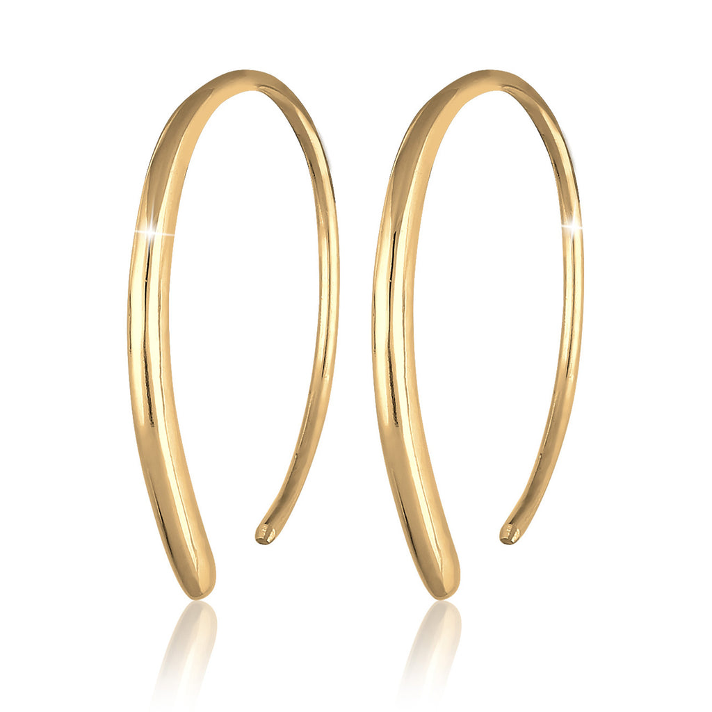 Gold - Elli | Creole | 925 Sterling Silber vergoldet