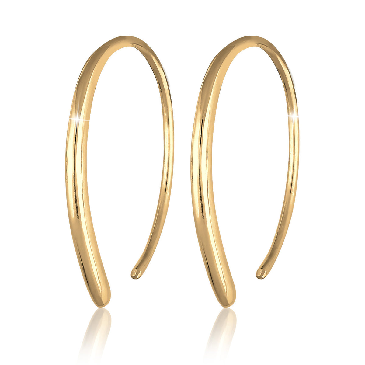 Gold - Elli | Creole | 925 Sterling Silber vergoldet