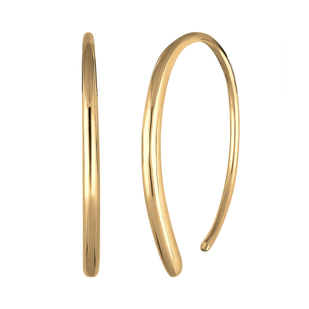Gold - Elli | Creole | 925 Sterling Silber vergoldet