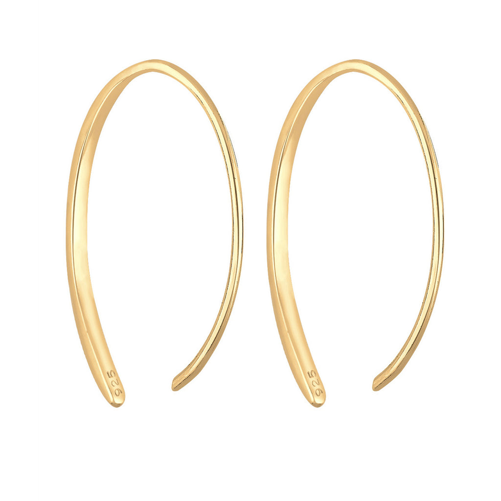 Gold - Elli | Creole | 925 Sterling Silber vergoldet