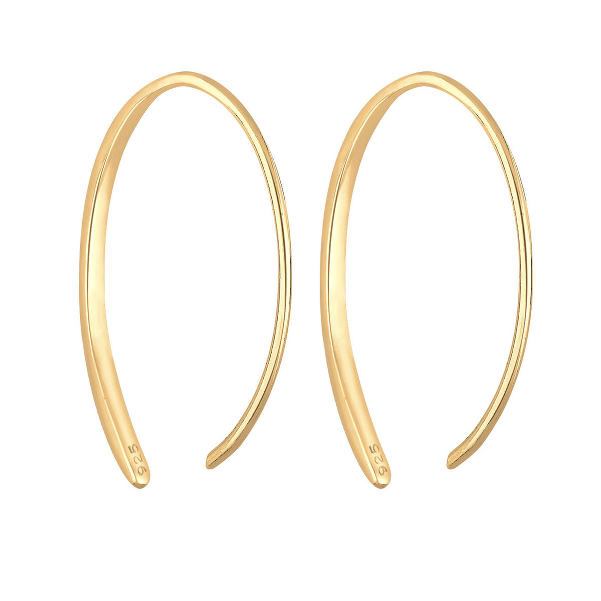 Gold - Elli | Creole | 925 Sterling Silber vergoldet