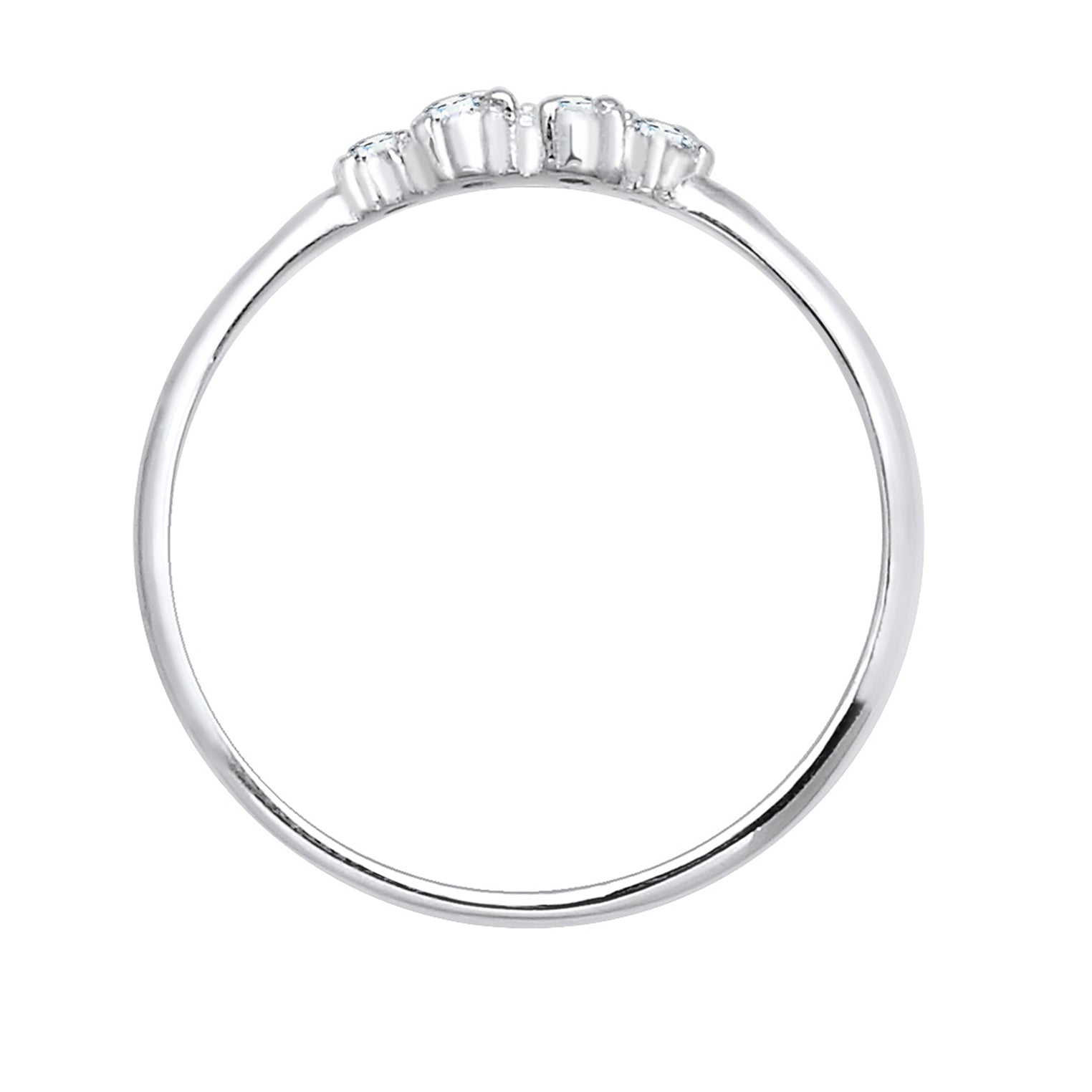 Silber - Elli DIAMONDS | Verlobungsring | Diamant ( Weiß, 0,105 ct ) | 925er Sterling Silber