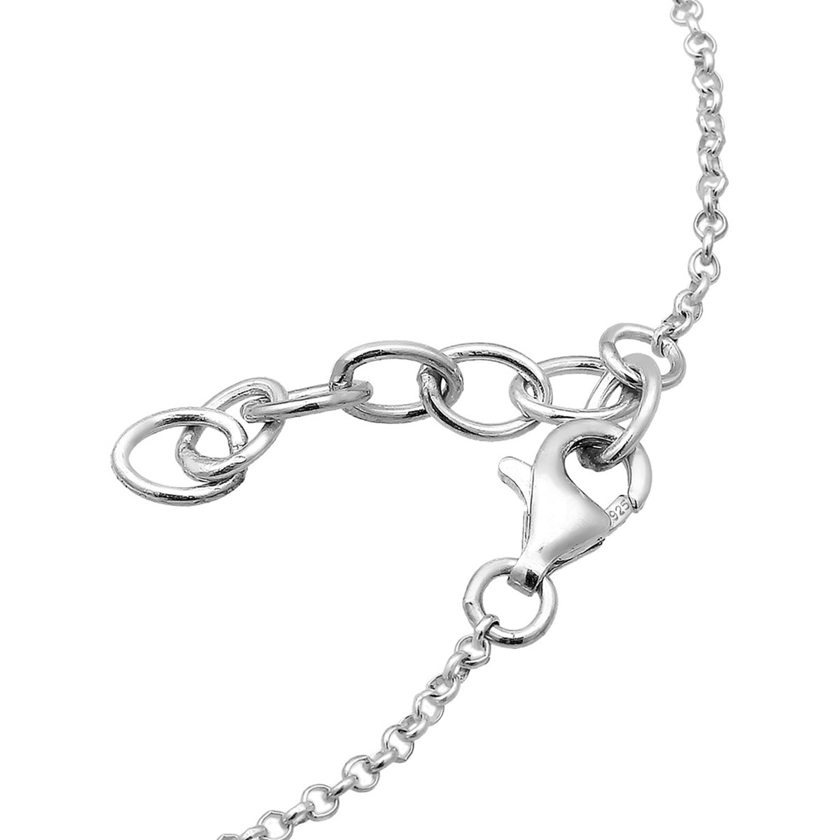 Blau - Elli | Fußkettchen Kugel | Kristall ( Blau ) | 925er Sterling Silber